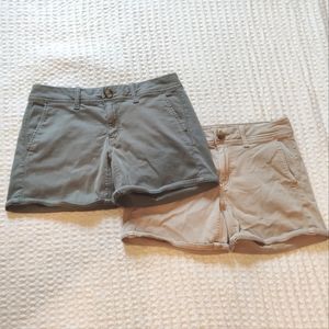 2 American Eagle Khaki Shorts